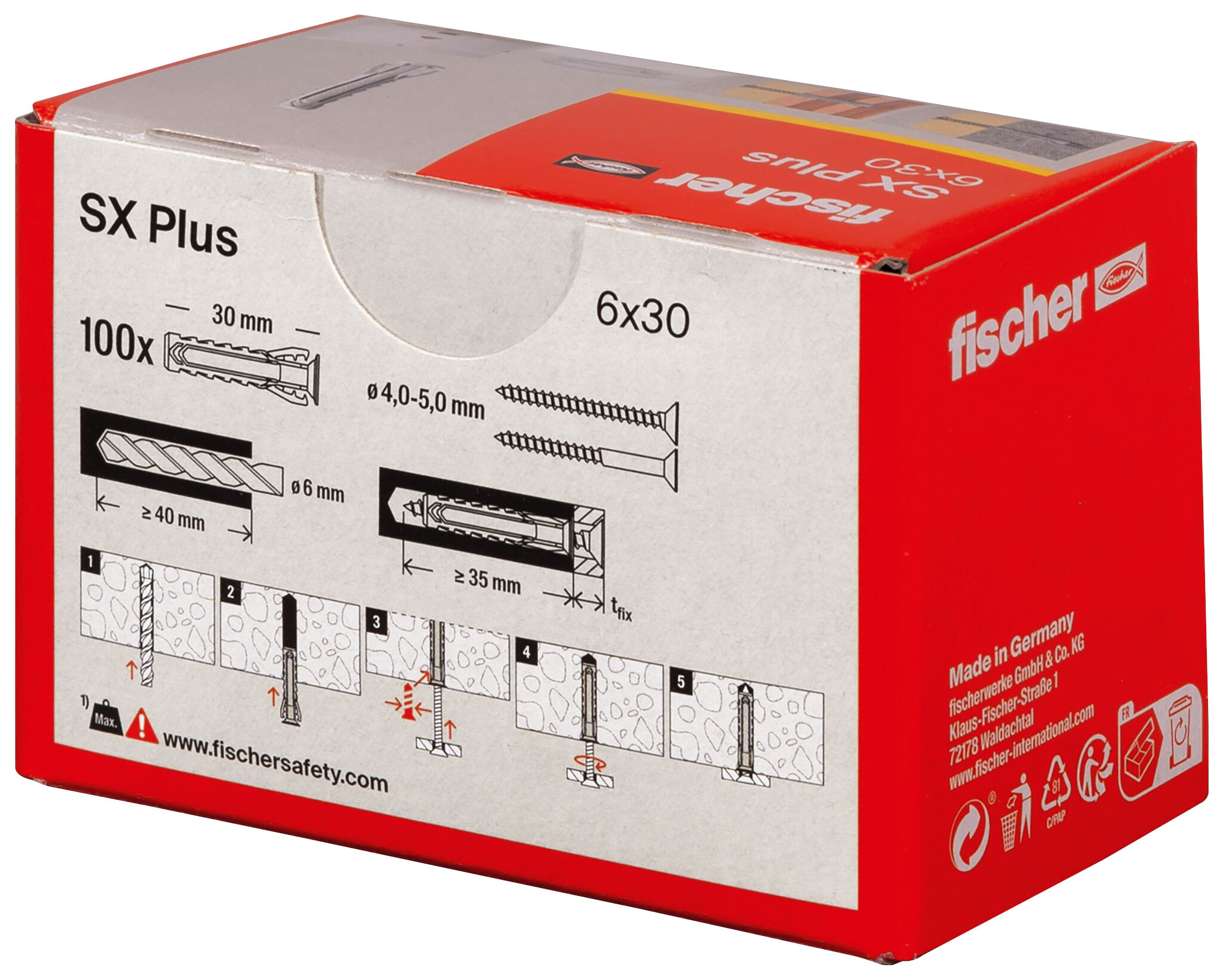 SX Plus neilona dībelis 6x30 (100 gab.) - Image 3